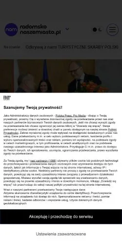 Podgląd witryny Radomsko Nasze Miasto, medium z kraju Polska do artykułów sponsorowanych
