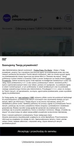 Podgląd witryny Piła Nasze Miasto, medium z kraju Polska do artykułów sponsorowanych