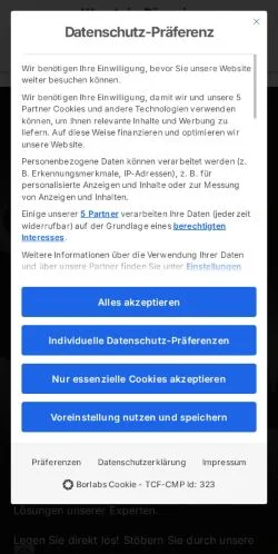 Anteprima del sito Büro Wissen, media di Germania per articoli sponsorizzati