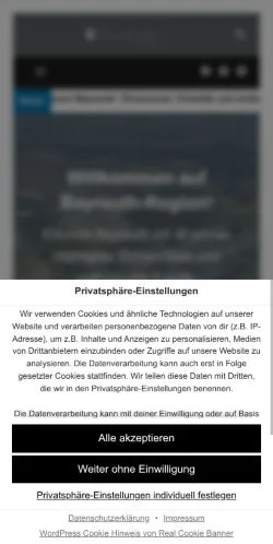 Anteprima del sito Bayreuth Region, media di Germania per articoli sponsorizzati