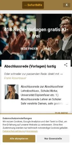 Anteprima del sito Gute Reden, media di Germania per articoli sponsorizzati