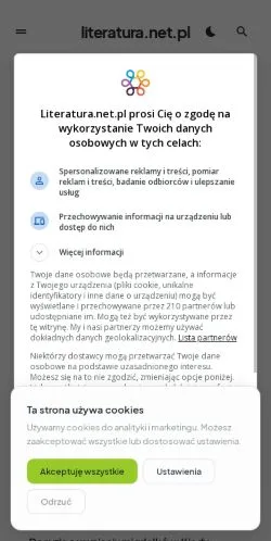 Anteprima del sito Literatura, media di Polonia per articoli sponsorizzati
