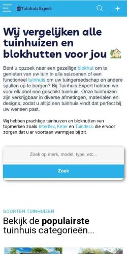 Anteprima del sito Tuinhuis Expert, media di Paesi Bassi per articoli sponsorizzati