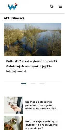 Aperçu du site WTV, média de Pologne pour articles sponsorisés