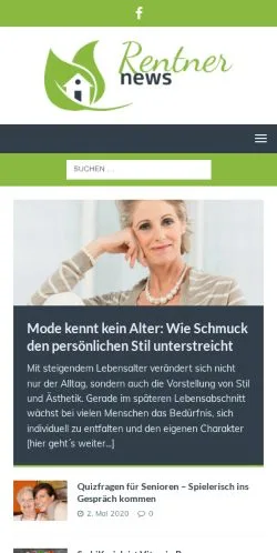 Anteprima del sito Rentner-News, media di Germania per articoli sponsorizzati