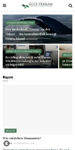 Aperçu du site Ecce-Terram, média de Allemagne pour articles sponsorisés