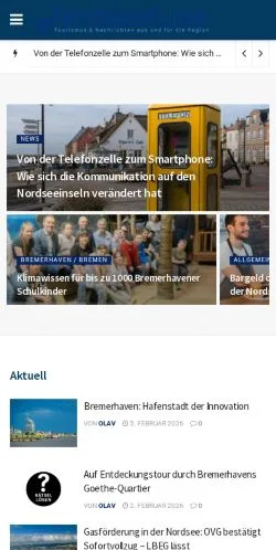 Vista previa del sitio Nordsee-Kurier, medio de Alemania para artículos patrocinados