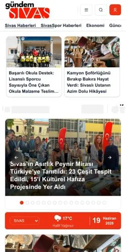 Podgląd witryny Gündem Sivas, medium z kraju Turcja do artykułów sponsorowanych
