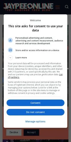 スポンサード記事向けのアメリカ合衆国メディア、JaypeeOnlineのサイトプレビュー
