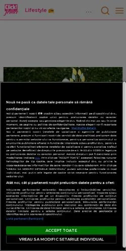 Anteprima del sito Click! Pentru Femei!, media di Romania per articoli sponsorizzati