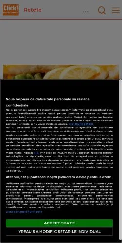 Anteprima del sito Click! Poftă bună!, media di Romania per articoli sponsorizzati