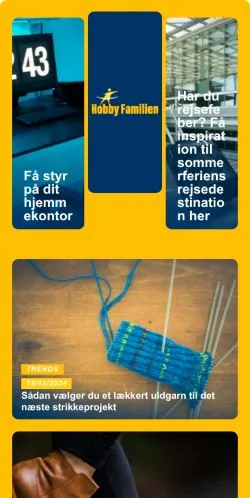 Anteprima del sito Hobby Familien, media di Danimarca per articoli sponsorizzati