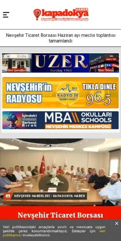 Podgląd witryny Kapadokya Haber, medium z kraju Turcja do artykułów sponsorowanych