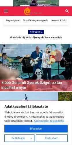 스폰서 기사용 헝가리 매체 KEZDŐOLDAL 사이트 미리보기