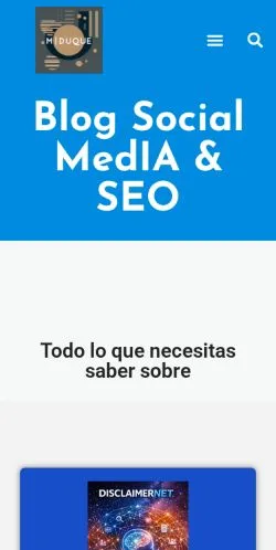 Förhandsvisning av webbplatsen manuduque, medium i Spanien för sponsrade artiklar