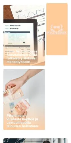Anteprima del sito Mysteerimies, media di Finlandia per articoli sponsorizzati
