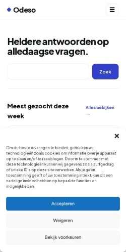 Vorschau der Website Odeso, Medium aus Niederlande für gesponserte Artikel