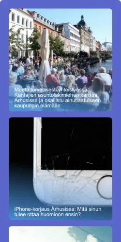 스폰서 기사용 핀란드 매체 Opastaja 사이트 미리보기