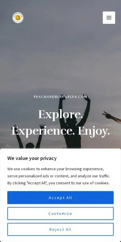 スポンサード記事向けのアメリカ合衆国メディア、Peachandblackplusのサイトプレビュー