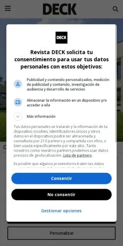 Aperçu du site REVISTA DECK, média de Espagne pour articles sponsorisés