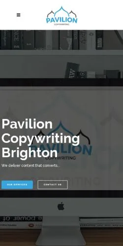 Anteprima del sito Pavilion Copywriting Services Brighton, media di Regno Unito per articoli sponsorizzati