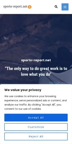 Podgląd witryny Sports Report, medium z kraju Stany Zjednoczone do artykułów sponsorowanych