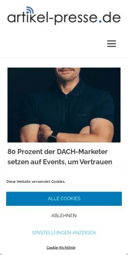 Anteprima del sito Artikel-Presse, media di Germania per articoli sponsorizzati