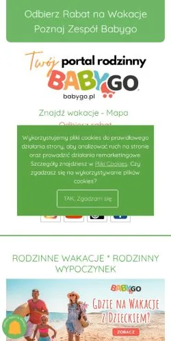 Podgląd witryny BabyGo, medium z kraju Polska do artykułów sponsorowanych