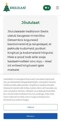 Anteprima del sito Jõululaat, media di Estonia per articoli sponsorizzati
