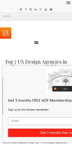スポンサード記事向けのインドメディア、UXnessのサイトプレビュー