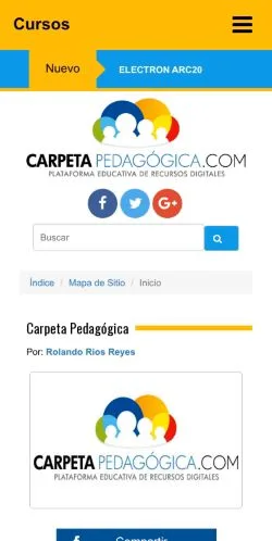 Vista previa del sitio CARPETAPEDAGOGICA.COM, medio de Perú para artículos patrocinados