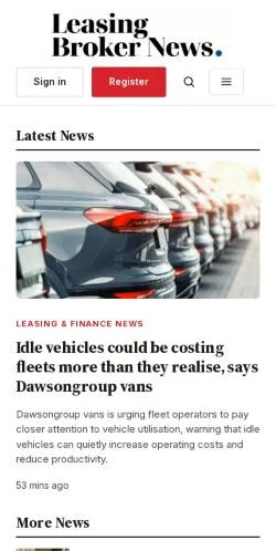 Podgląd witryny Leasing Broker News, medium z kraju Wielka Brytania do artykułów sponsorowanych