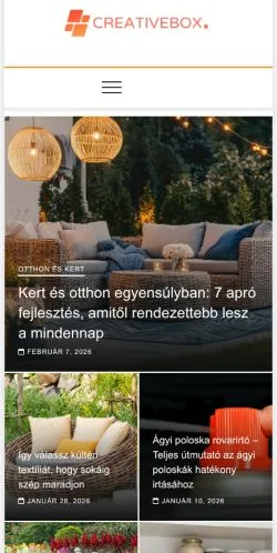 Forhåndsvisning av nettstedet Creativebox Blog -, medium fra Ungarn for sponsede artikler