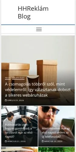 Anteprima del sito HHReklám Blog -, media di Ungheria per articoli sponsorizzati