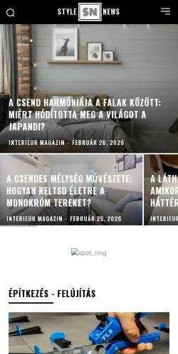 Anteprima del sito Interieur Magazin, media di Ungheria per articoli sponsorizzati