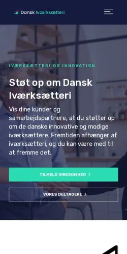 Anteprima del sito Dansk Iværksætteri, media di Danimarca per articoli sponsorizzati