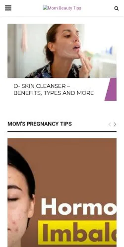 Anteprima del sito Welcome to Mom Beauty Tips, media di Stati Uniti per articoli sponsorizzati