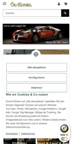 Anteprima del sito Oel-Engel, media di Germania per articoli sponsorizzati