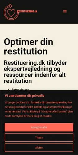スポンサード記事向けのデンマークメディア、Restitueringのサイトプレビュー