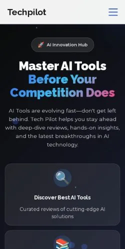 Forhåndsvisning av nettstedet Tech Pilot AI, medium fra USA for sponsede artikler