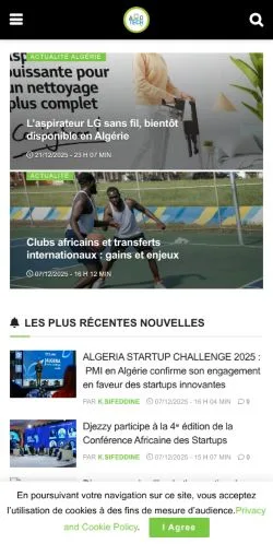Pré-visualização do site AlloTech-dz, meio de França para artigos patrocinados