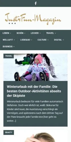 Anteprima del sito Just4Fun, media di Germania per articoli sponsorizzati