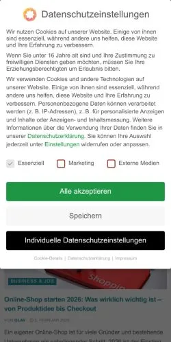 Forhåndsvisning af Neoweb, medie fra Tyskland til sponsorerede artikler