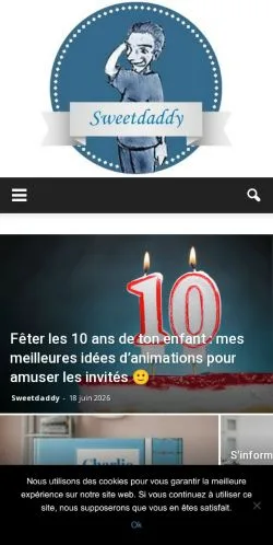 Anteprima del sito Sweetdaddy, media di Francia per articoli sponsorizzati