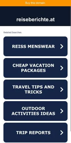 Anteprima del sito Reiseberichte, media di Austria per articoli sponsorizzati