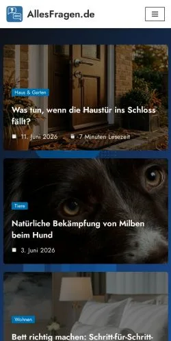 Anteprima del sito AllesFragen, media di Germania per articoli sponsorizzati