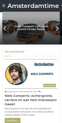 스폰서 기사용 네덜란드 매체 Amsterdamtime 사이트 미리보기
