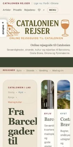 Podgląd witryny Catalonien Rejser, medium z kraju Dania do artykułów sponsorowanych