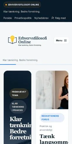 Anteprima del sito Erhvervsfilosofi Online, media di Danimarca per articoli sponsorizzati