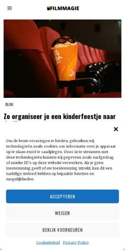 Podgląd witryny Filmmagie, medium z kraju Belgia do artykułów sponsorowanych